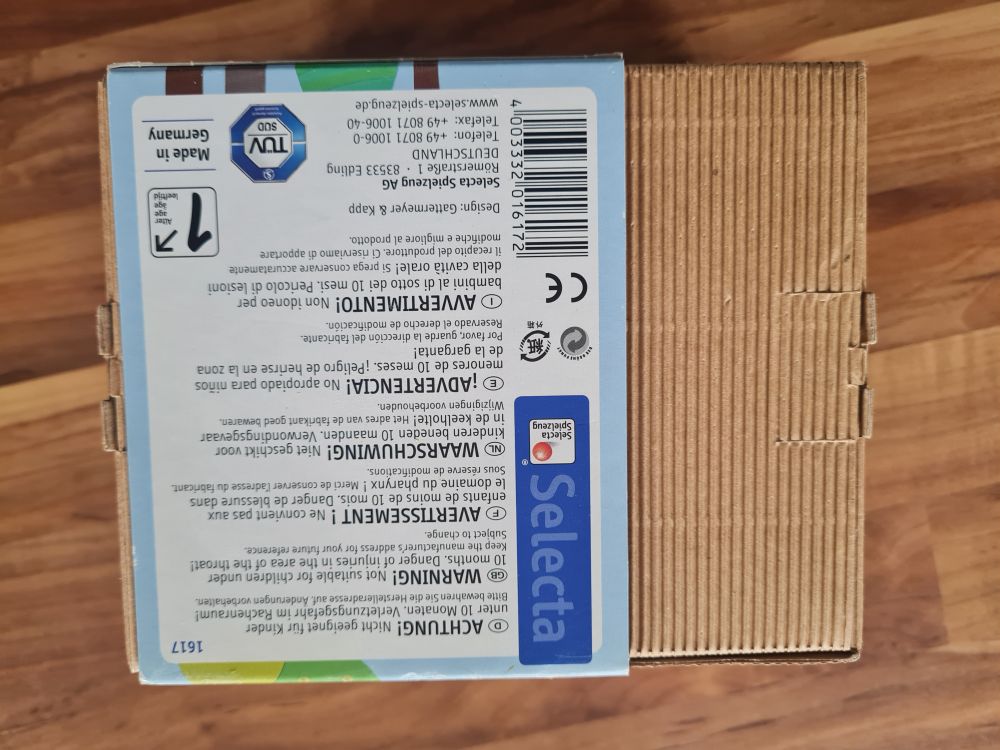 Selecta 62022 Kasper Klip-Klap, Nachzieh Igel, Schiebe-und Nachziehspielzeug aus Holz, 16 cm, Neuware