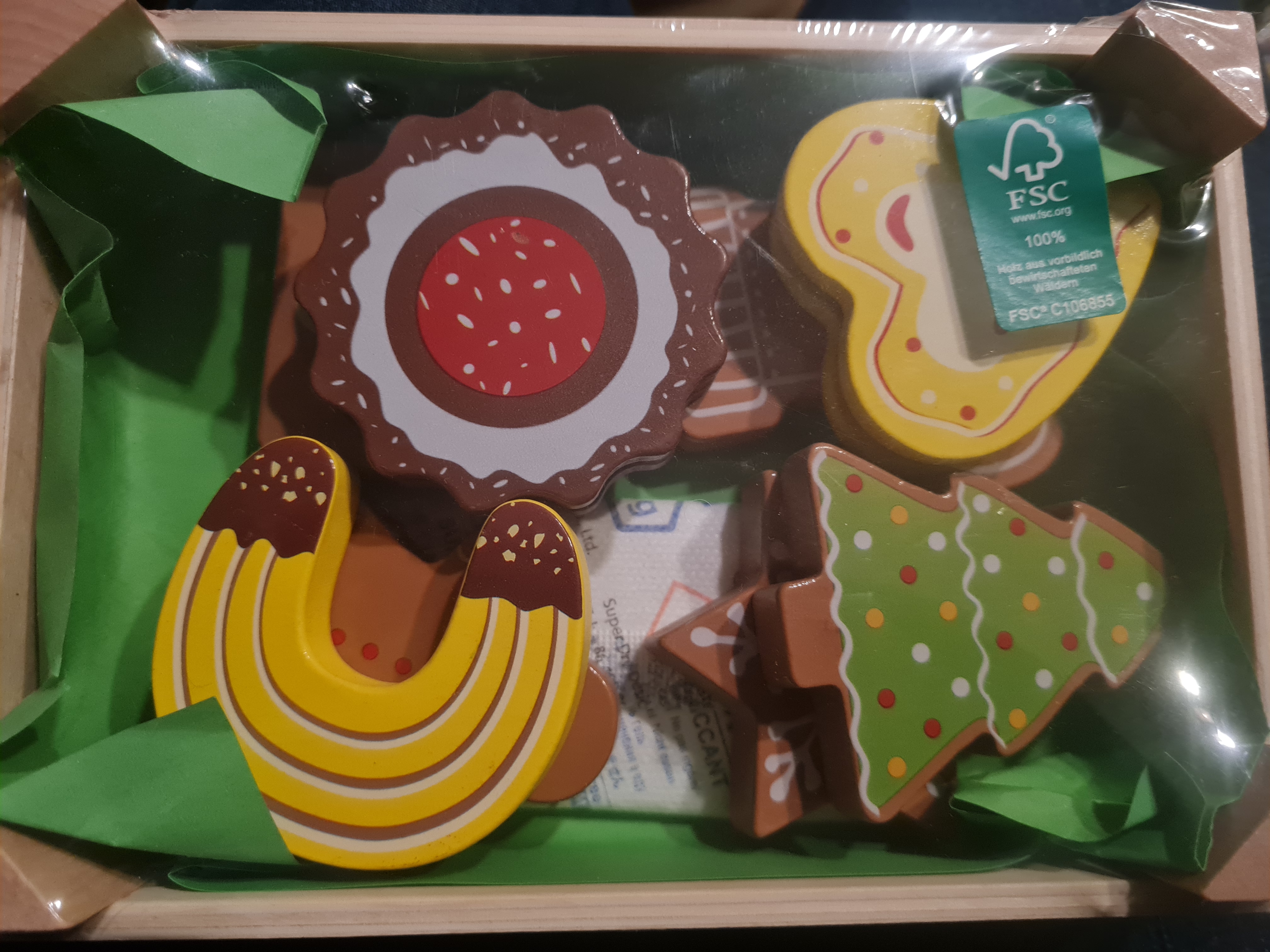Backwaren-Kiste für Kinderküche und Kaufmannsladen, Neuware