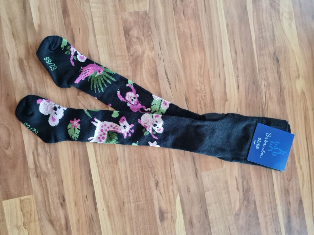Babauba Strumpfhose "Jungle Critters", Gr. 62/68, Neuware mit Etikett