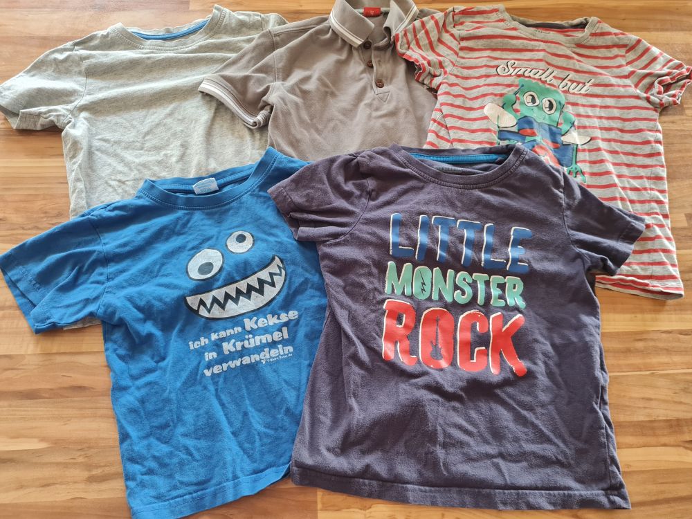 5 T-Shirts für Jungen, ca. Gr. 110, Secondhand