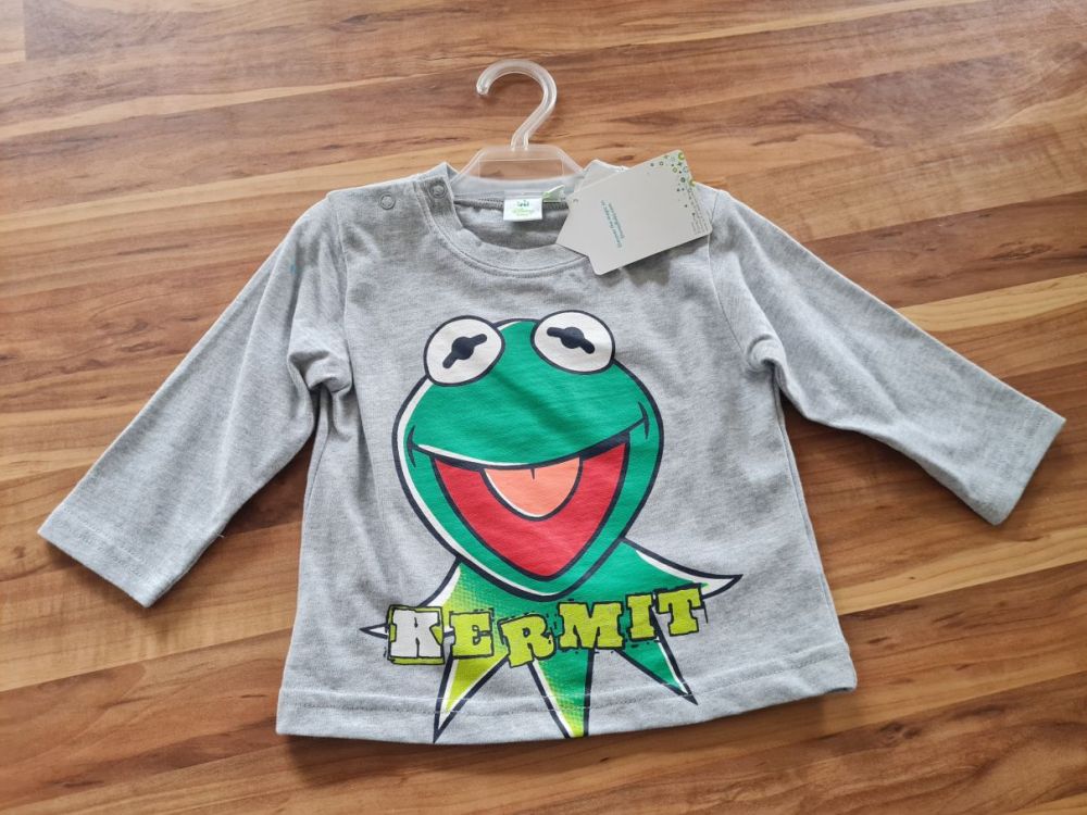 Disney Langarmshirt "Kermit der Frosch", Gr. 68, Neuware mit Etikett