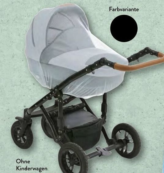 Insekten-Schutznetz für Kinderwagen, 2er-Set, weiß, Neuware