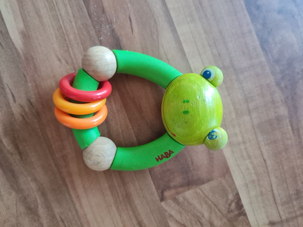 HABA Holz-Greifling "Frosch", Secondhand