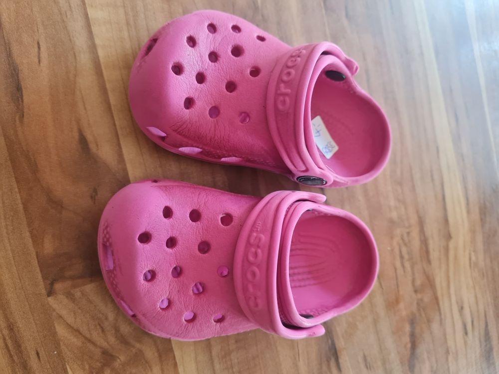 Crocs, pink, Gr. C6/7 (Gr. 22/23), Secondhand