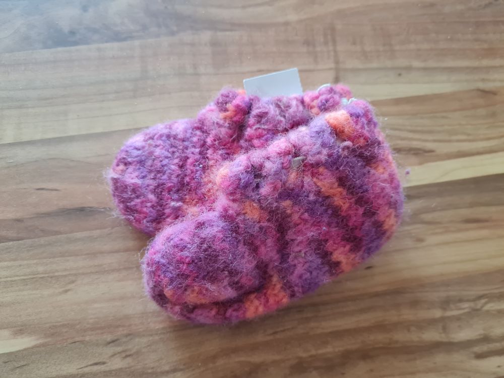Handmade Warme Babyschuhe, Gr. 18/19, Secondhand