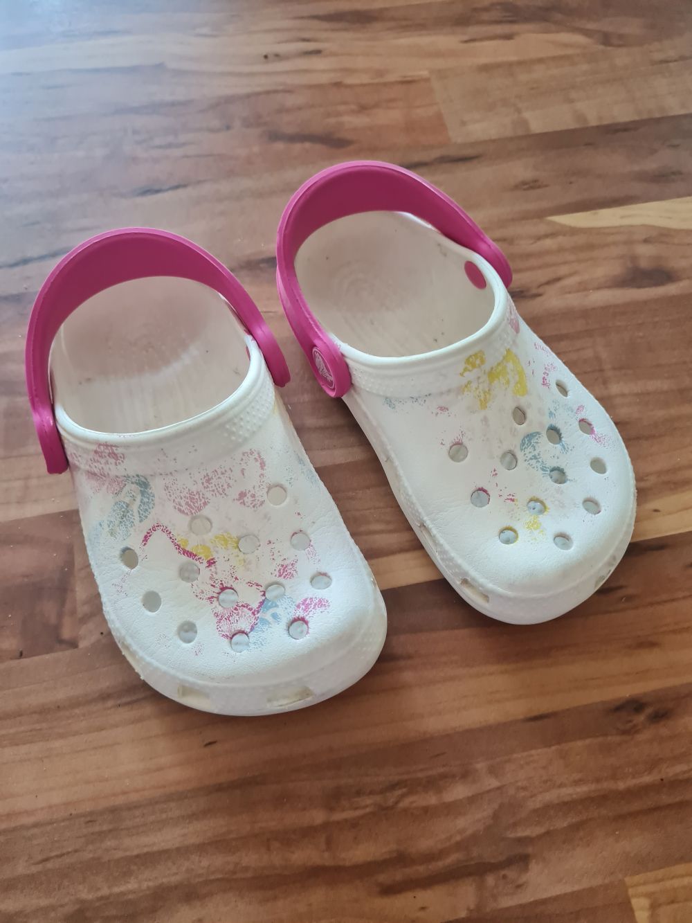 Crocs "Hello Kitty", Gr. C8/9 (Gr. 24/25), Secondhand