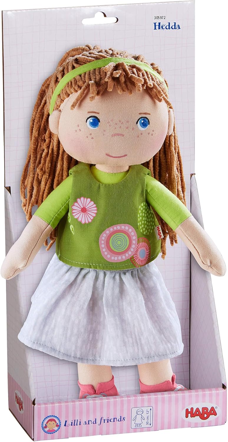 HABA 305972 Puppe Hedda, 30cm, ab 1,5 Jahren, mit weichem Körper, Neuware
