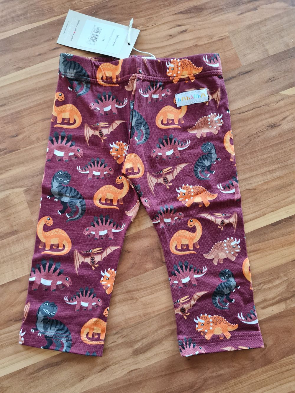 Babauba SkinnyPants "Babauba Big Dinos Brown", Gr. 74, Neuware mit Etikett