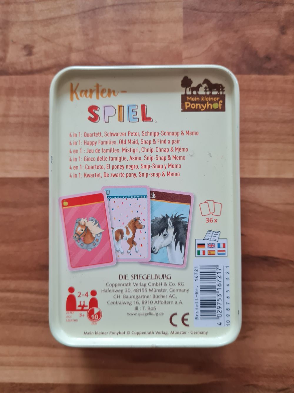 Mein kleiner Ponyhof - Kartenspiel 4 in 1!, Neuwertig