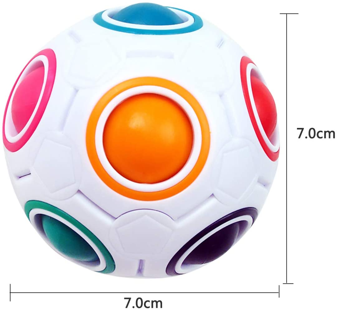 Easehome Regenbogenball Zauberball  Regenbogen Magic Rainbow Ball Puzzle Cube Würfel Kinder Zauberwü