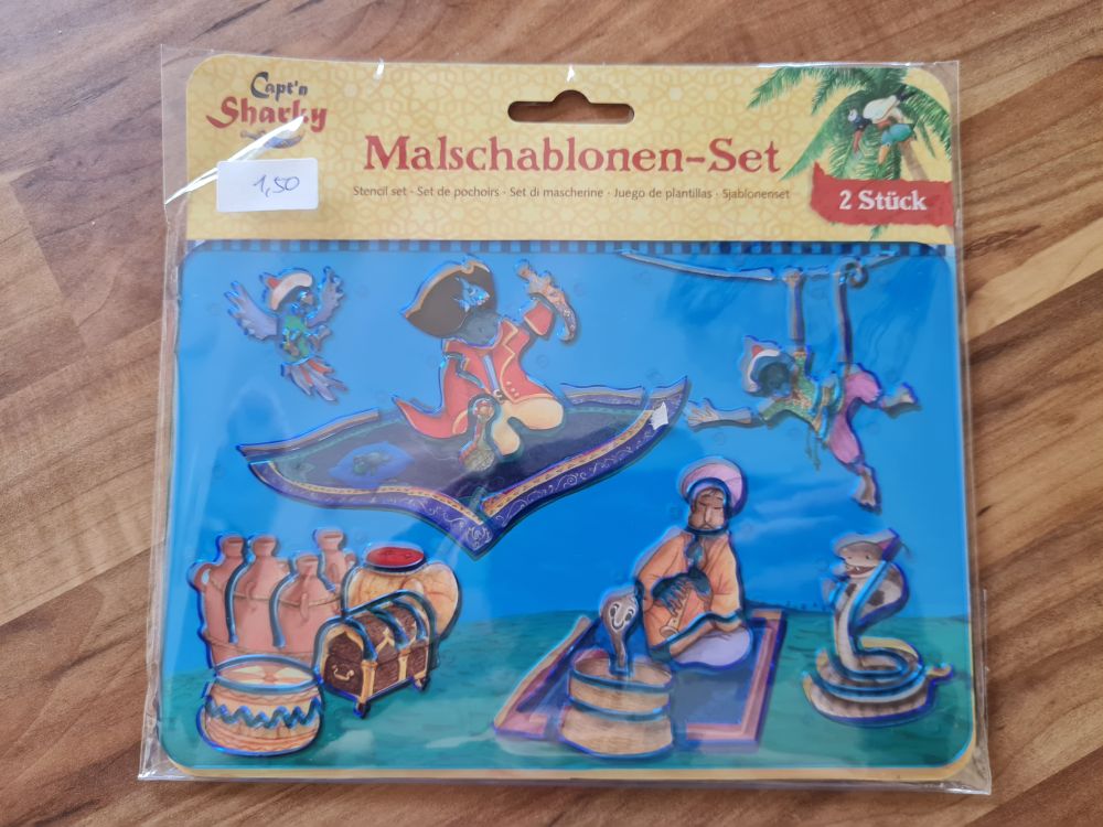 Capt`n Sharky Malschablonen-Set, 2 Stück, Neuware