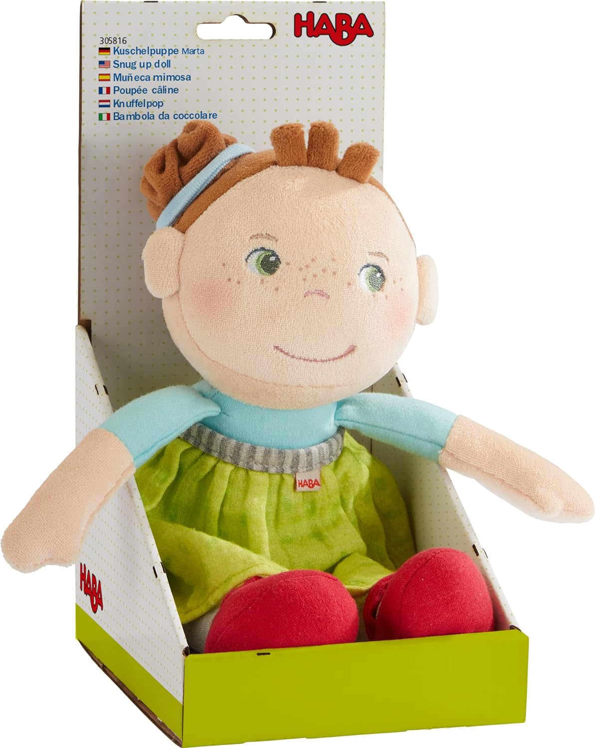 HABA Kuschelpuppe Marta, Puppe ab 6 Monaten, Neuware