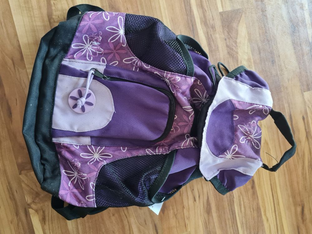 Rucksack, lila, Secondhand