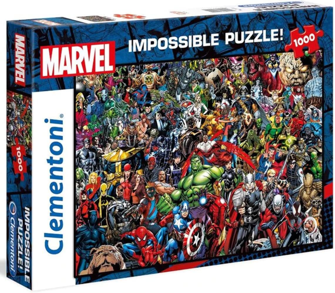 Clementoni 39411 Marvel Universe – 1000 Teile, Impossible Puzzle, Neuware