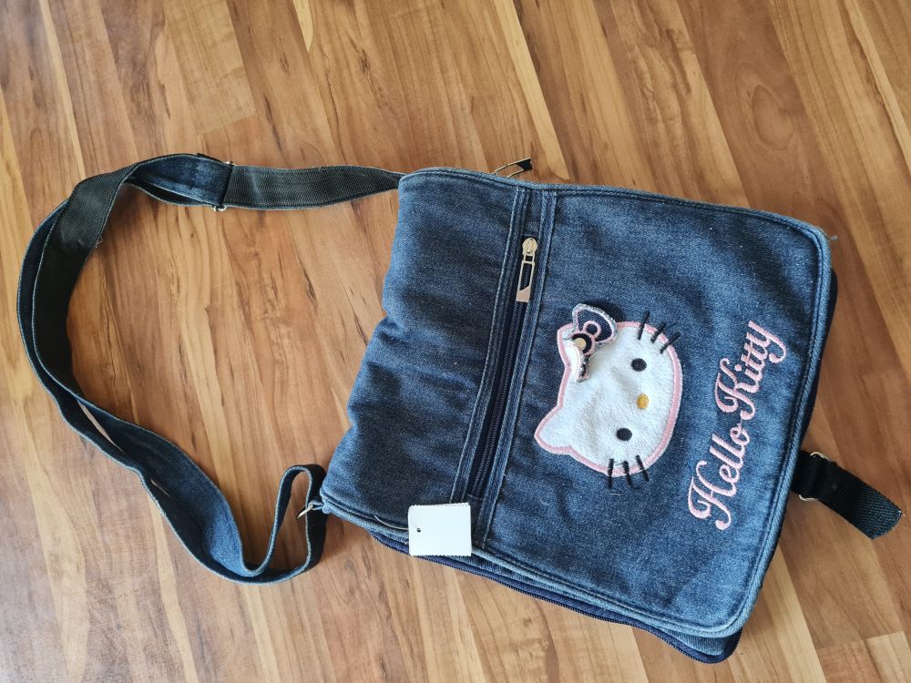 Jeans-Umhängetasche "Hello Kitty", Secondhand