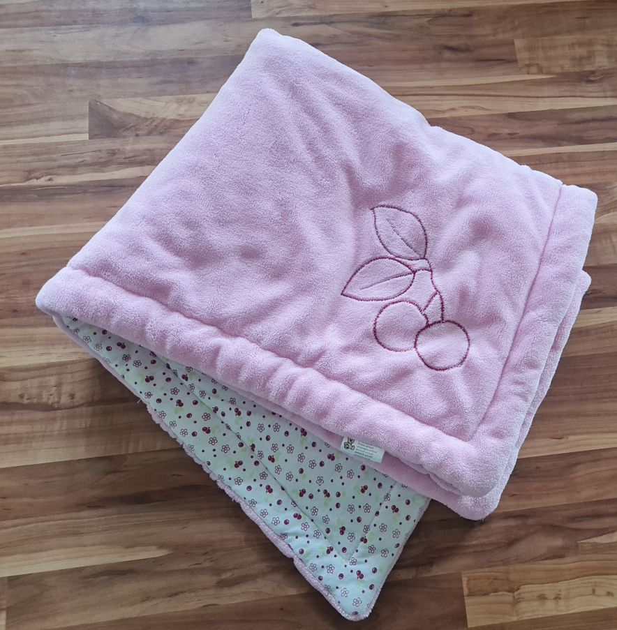Baby Kuschel- und Spieldecke, rosa, 75x75cm, Secondhand