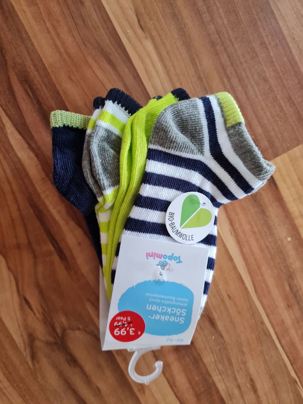 5 Paar Sneaker-Socken für Jungen, Gr. 86/92, Neuware mit Etikett