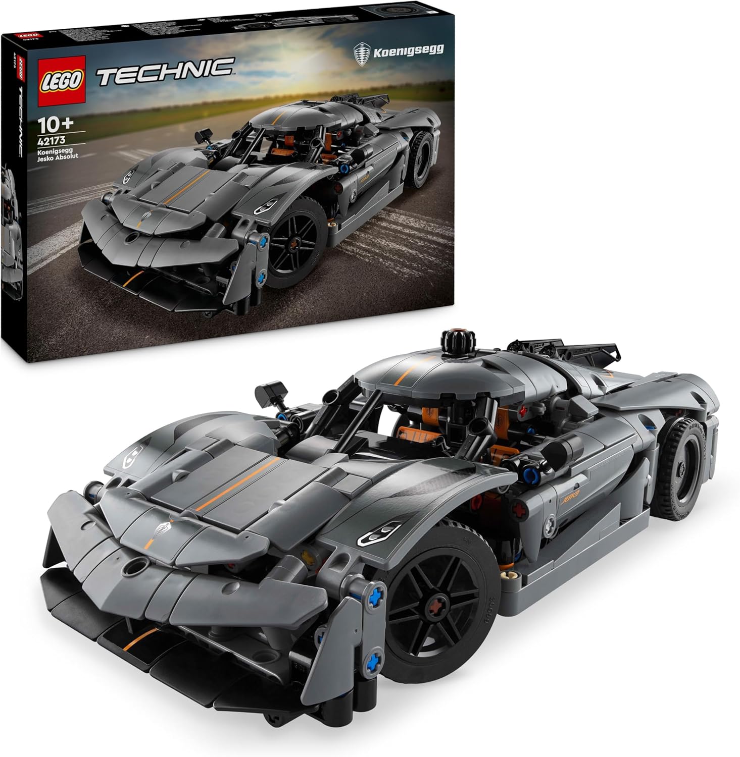 LEGO Technic 42173 Koenigsegg Jesko Absolut Supersportwagen in Grau, Neuware