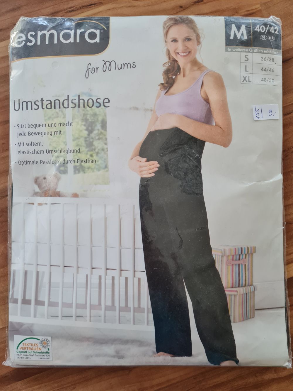 Umstands-Relaxhose, schwarz, Gr. M (40/42), Neuware mit Etikett