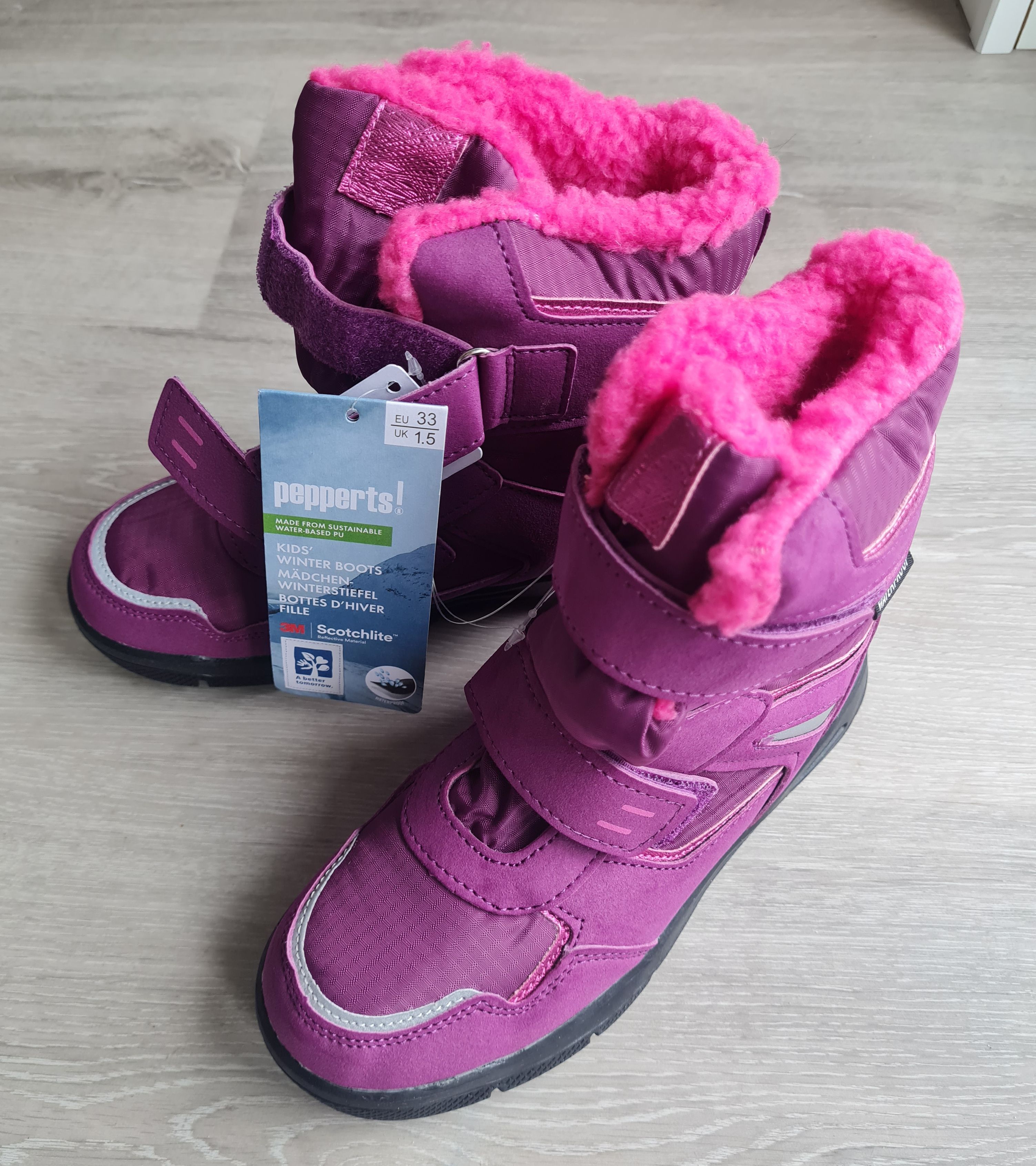 Mädchen-Winterstiefel, warm gefüttert, Gr. 33, Neuware