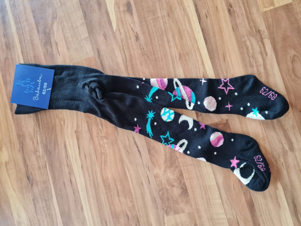 Babauba Strumpfhose "Space Girl", Gr. 62/68, Neuware mit Etikett