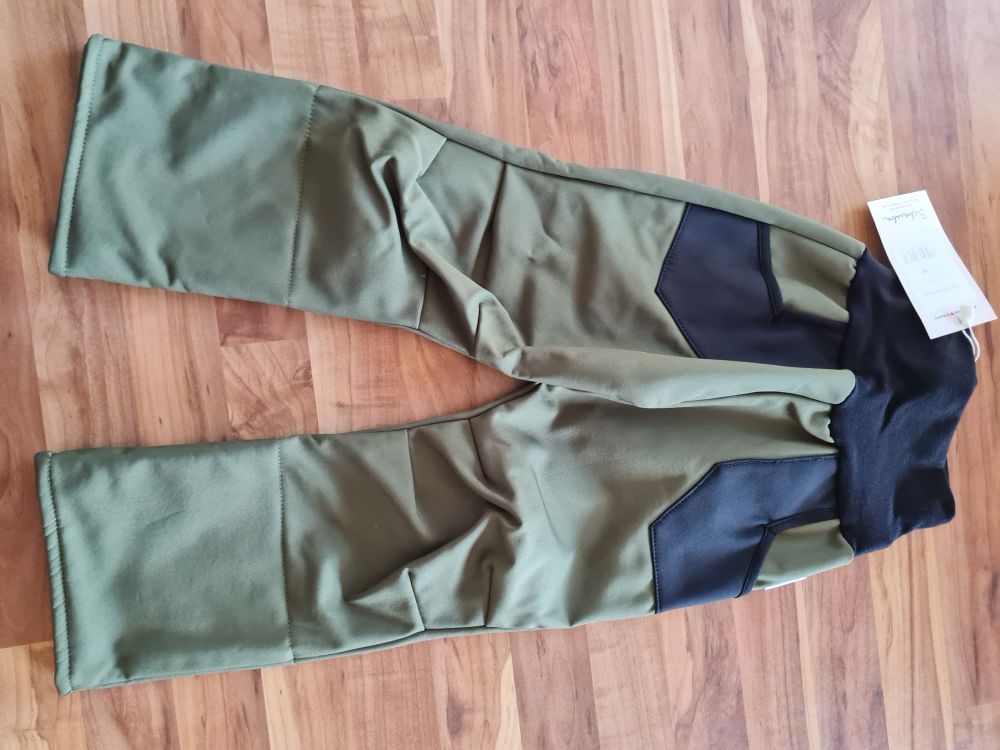 Babauba Uni-Softshellhose "Olivgrün", Gr. 80, Neuware mit Etikett