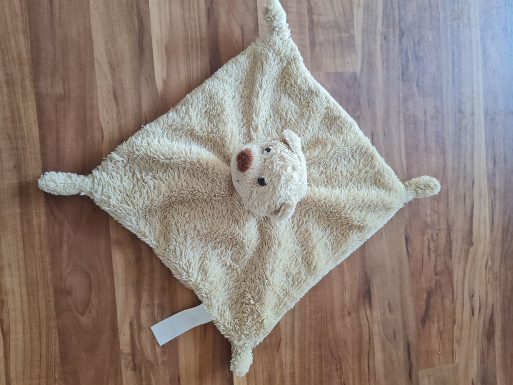 Kuscheltuch "Bär" mit Rasselfunktion, Secondhand