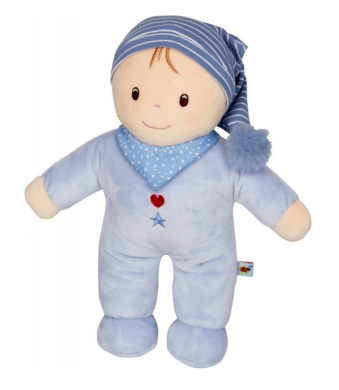 Die Spiegelburg - Schmusepuppe, blau - BabyGlück, 18589, Neuware