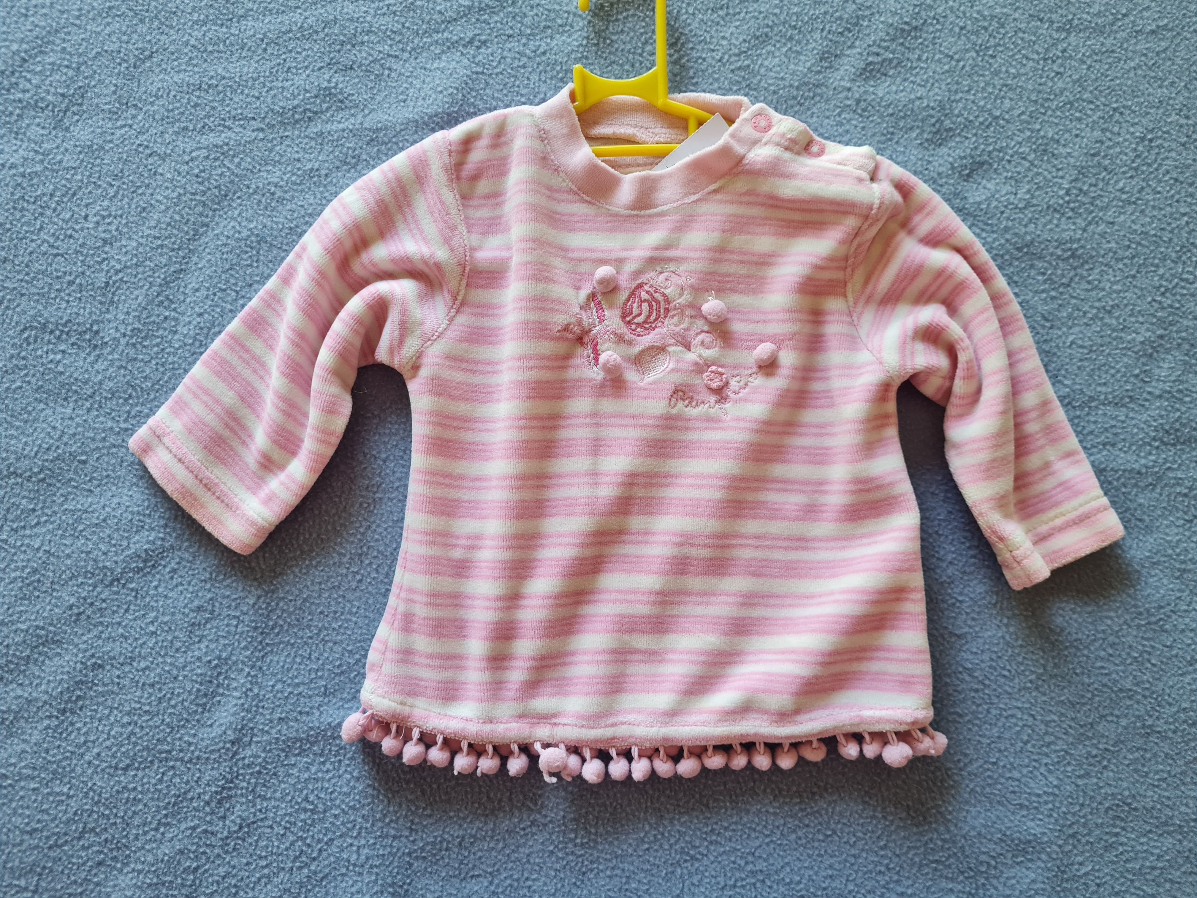 Pampolina Nicki-Shirt mit Bommeln, Gr. 68, Secondhand
