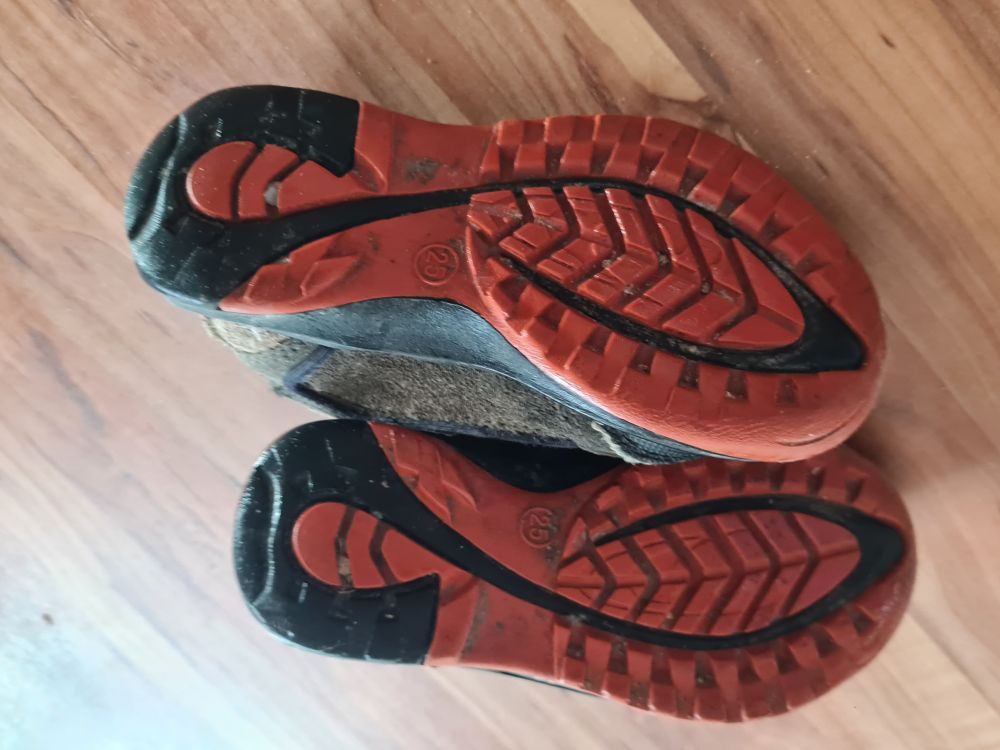 Wanderschuhe, oliv-beige, Gr. 25, Secondhand