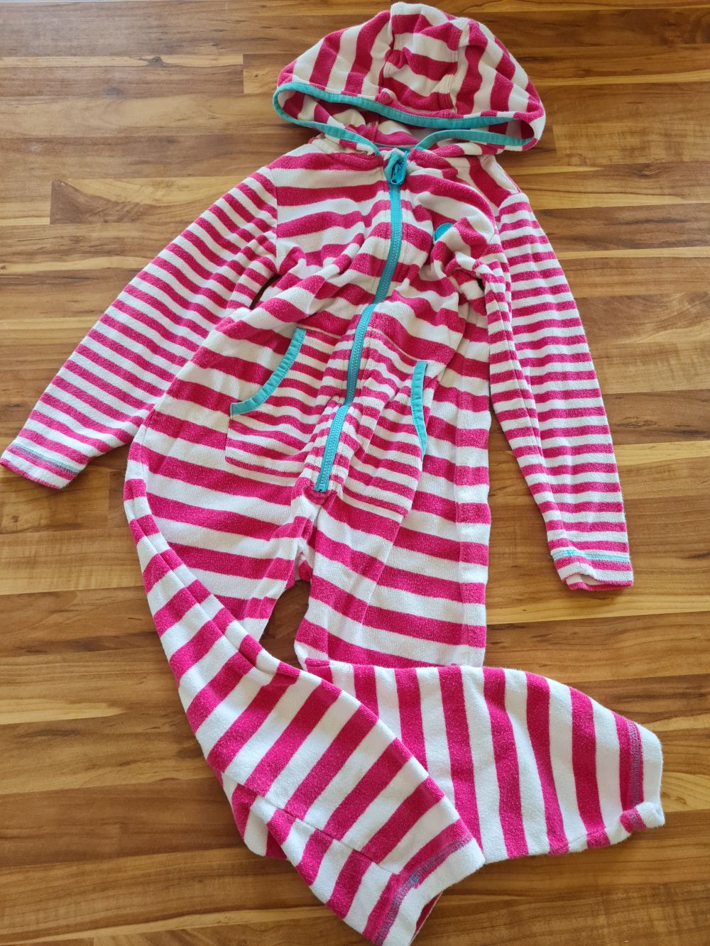 Topomini Kuschel Frottee Overall, Gr. 110/116, Secondhand
