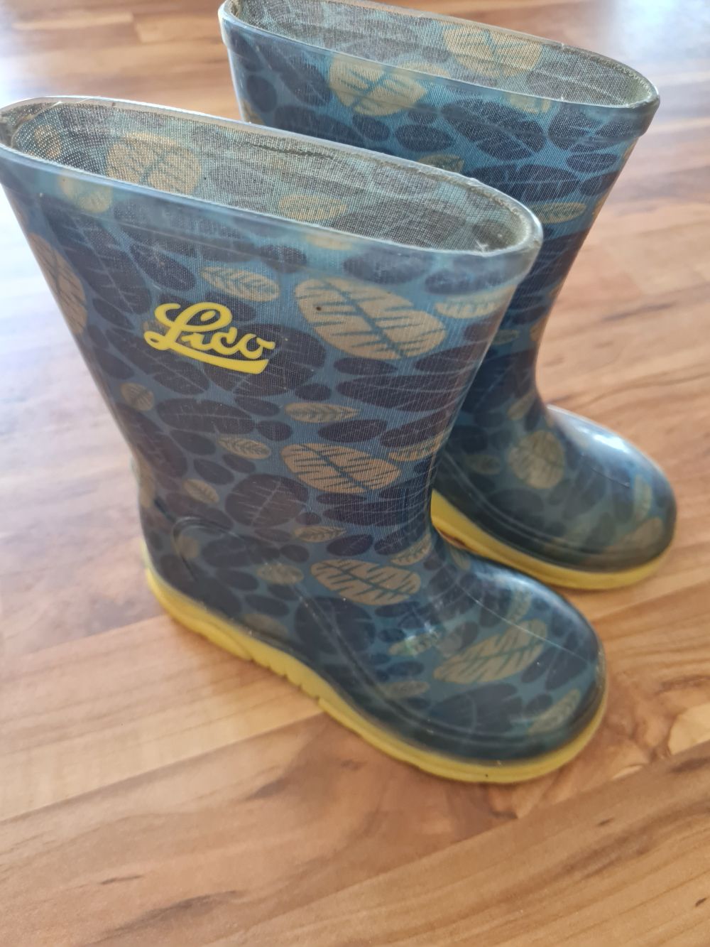 Gummistiefel, blau-gelb, Gr. 24, Secondhand