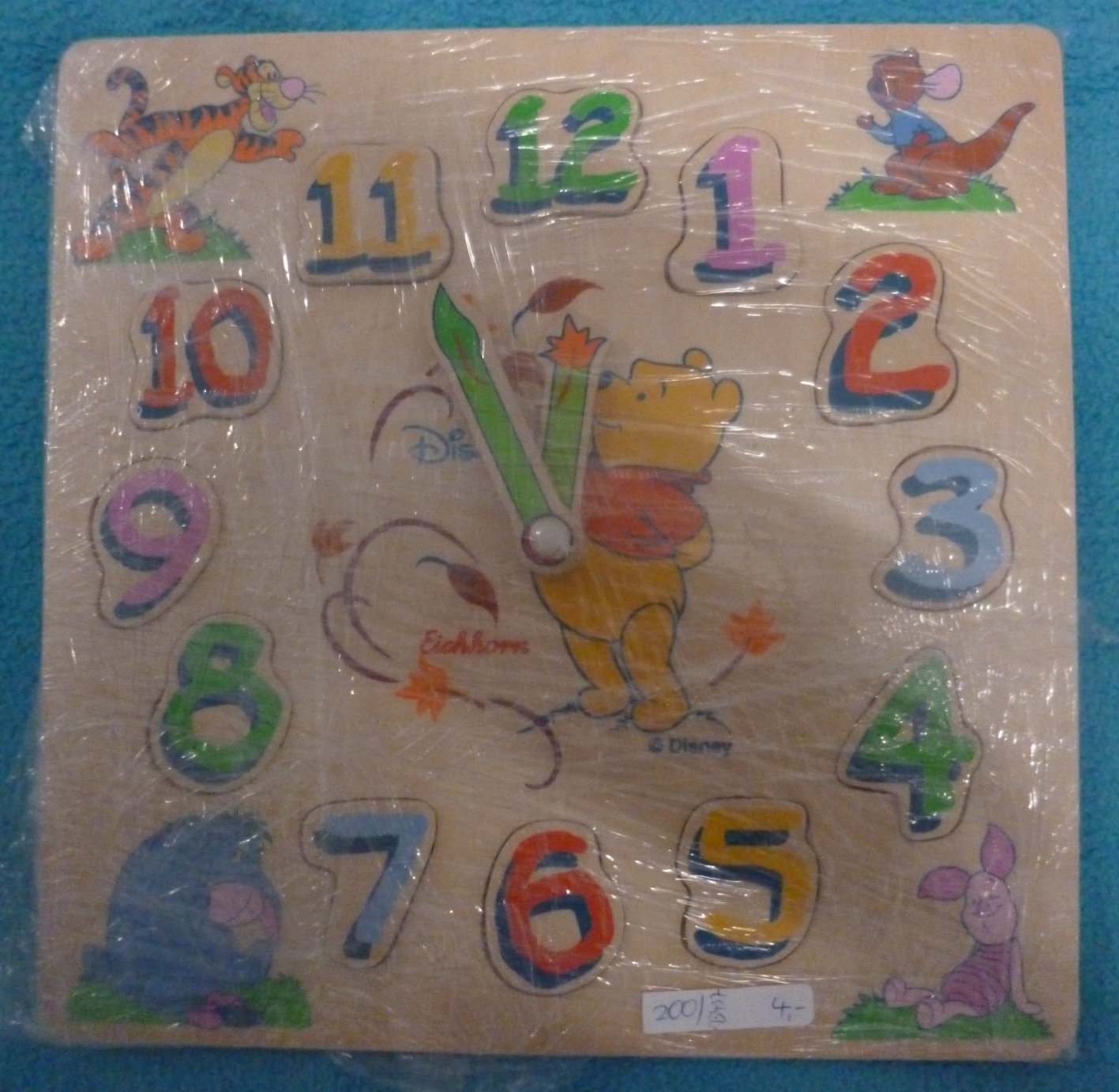 Holzpuzzle Uhr Winnie Pooh, 12 Teile