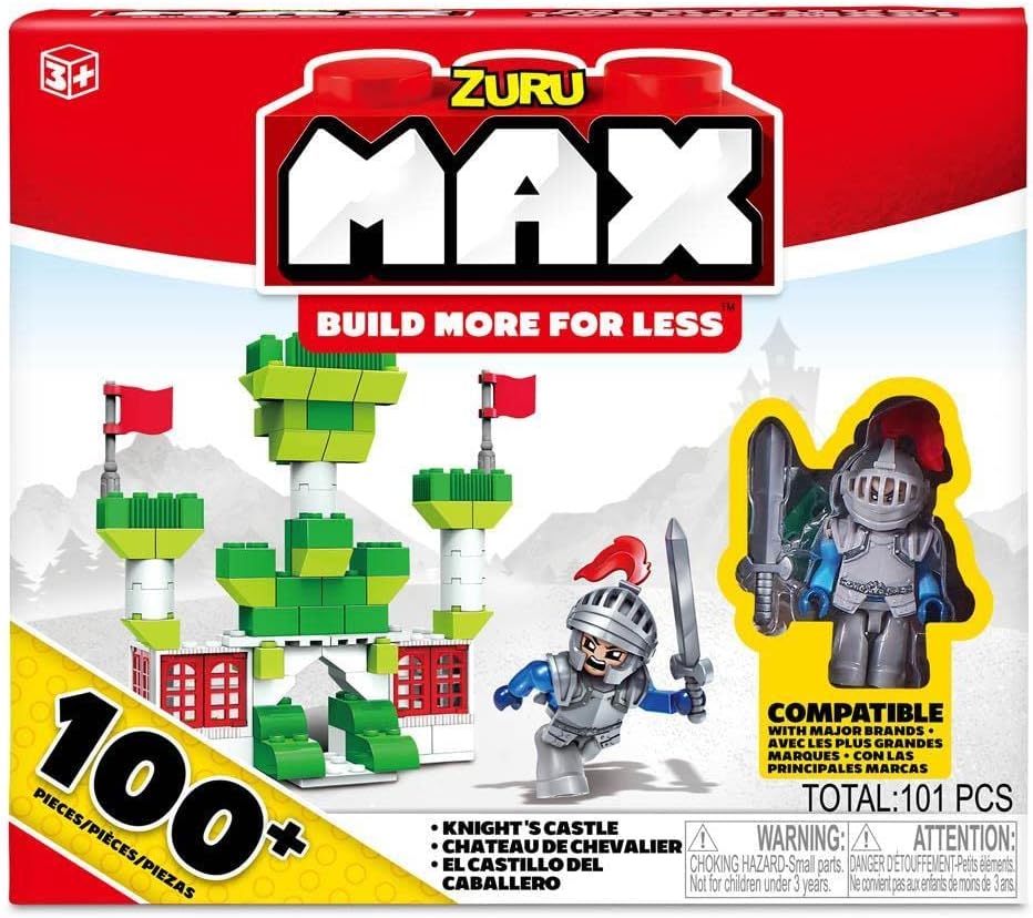 Zuru MAX Konstruktionsbausteine, Ritterburg, mit Minifigur, 101 Teile, Neuware