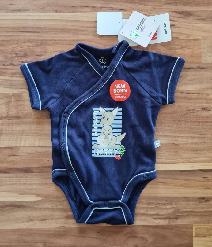 Wickel-Body "Love my MUMMY", marine, Gr. 50/56, Neuware mit Etikett