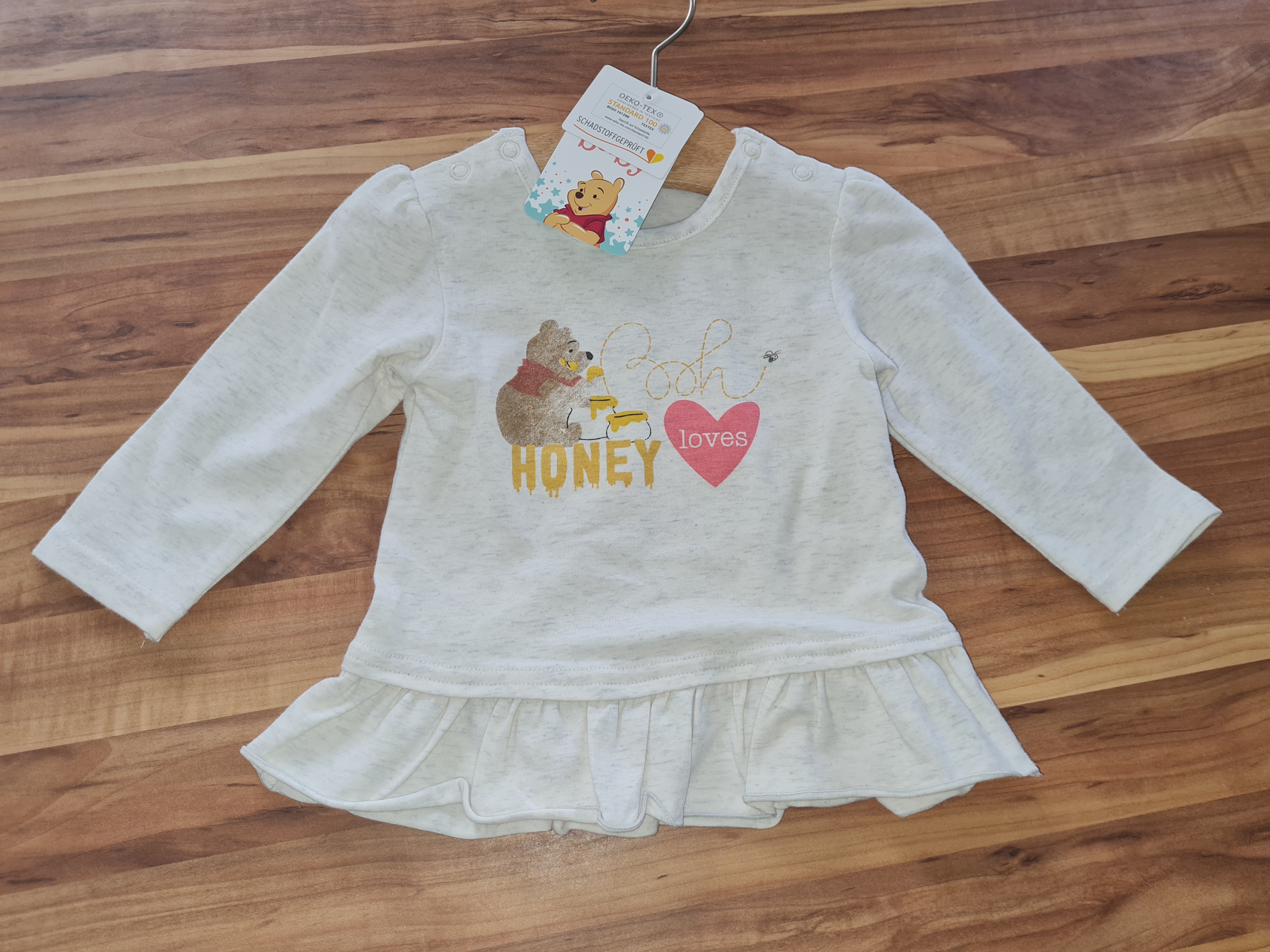 Langarmshirt "Honey loves", Gr. 62, Neuware mit Etikett