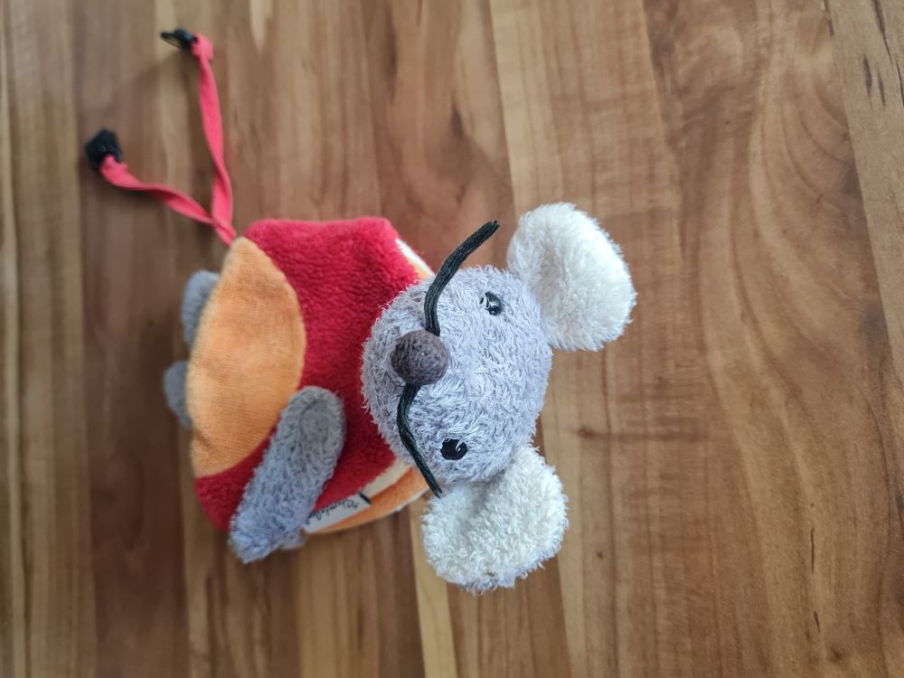 Sterntaler Maus mit Stoffbuch mit Quietsch-Funktion, Secondhand