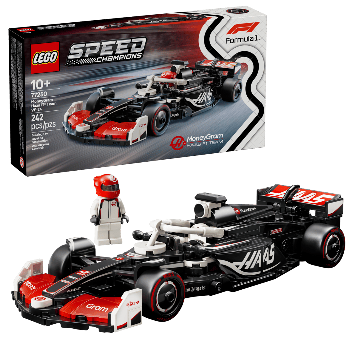 LEGO Speed Champions 77250 MoneyGram Haas F1® Team VF-24 Rennauto, Neuware