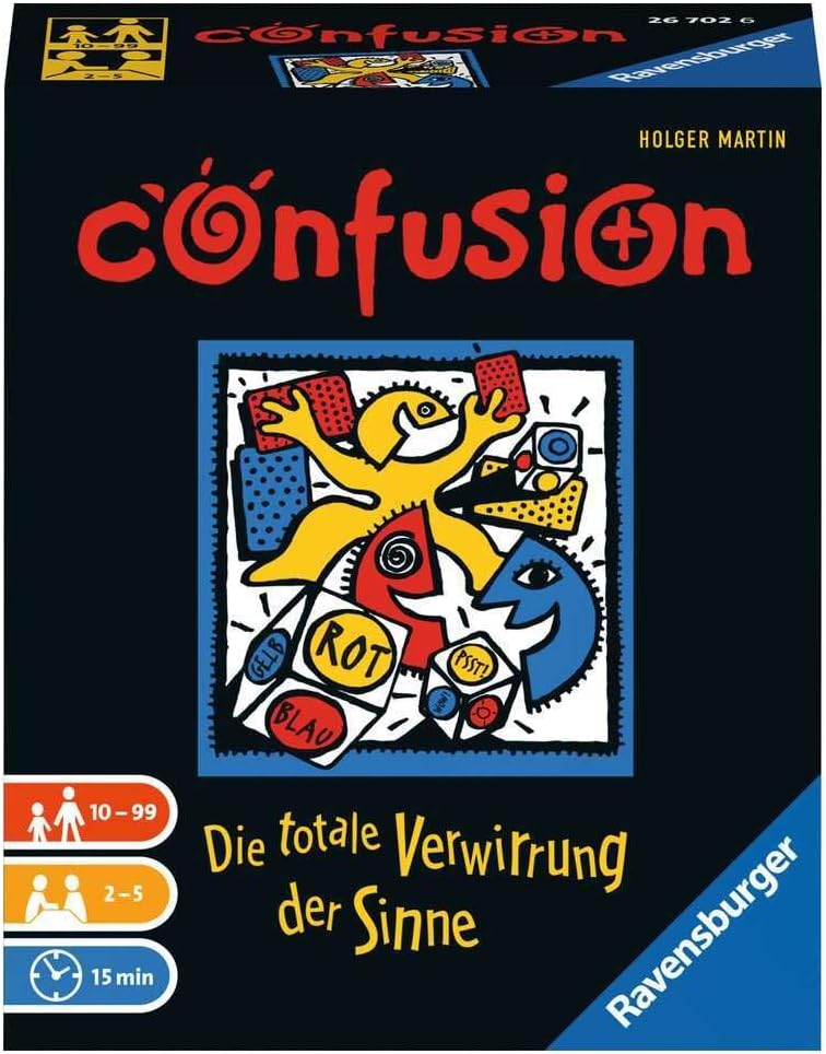 Ravensburger 26702 - Confusion, Reaktionsspiel für 2-5 Spieler ab 10 Jahren, Verwirrung der Sinne, Die Flotten Kleinen, Neuware