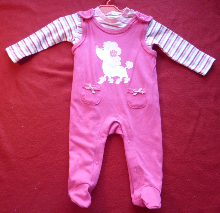 Mädchen-Strampler mit Shirt "Pudel", Gr. 56, Neuware