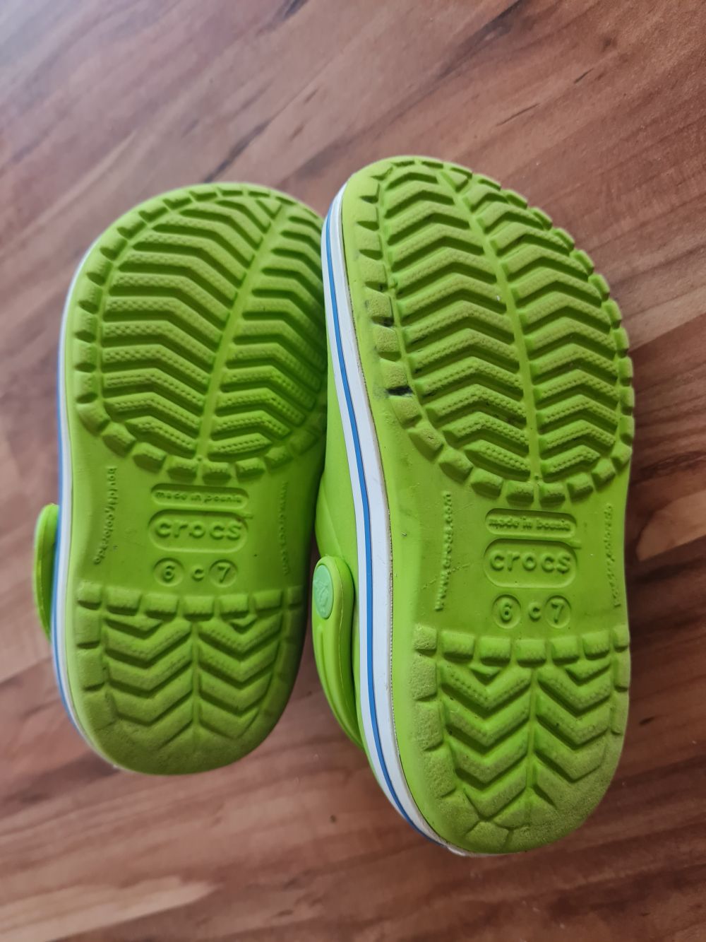 Crocs, grün, Gr. C6/7 (Gr. 22/23), Secondhand