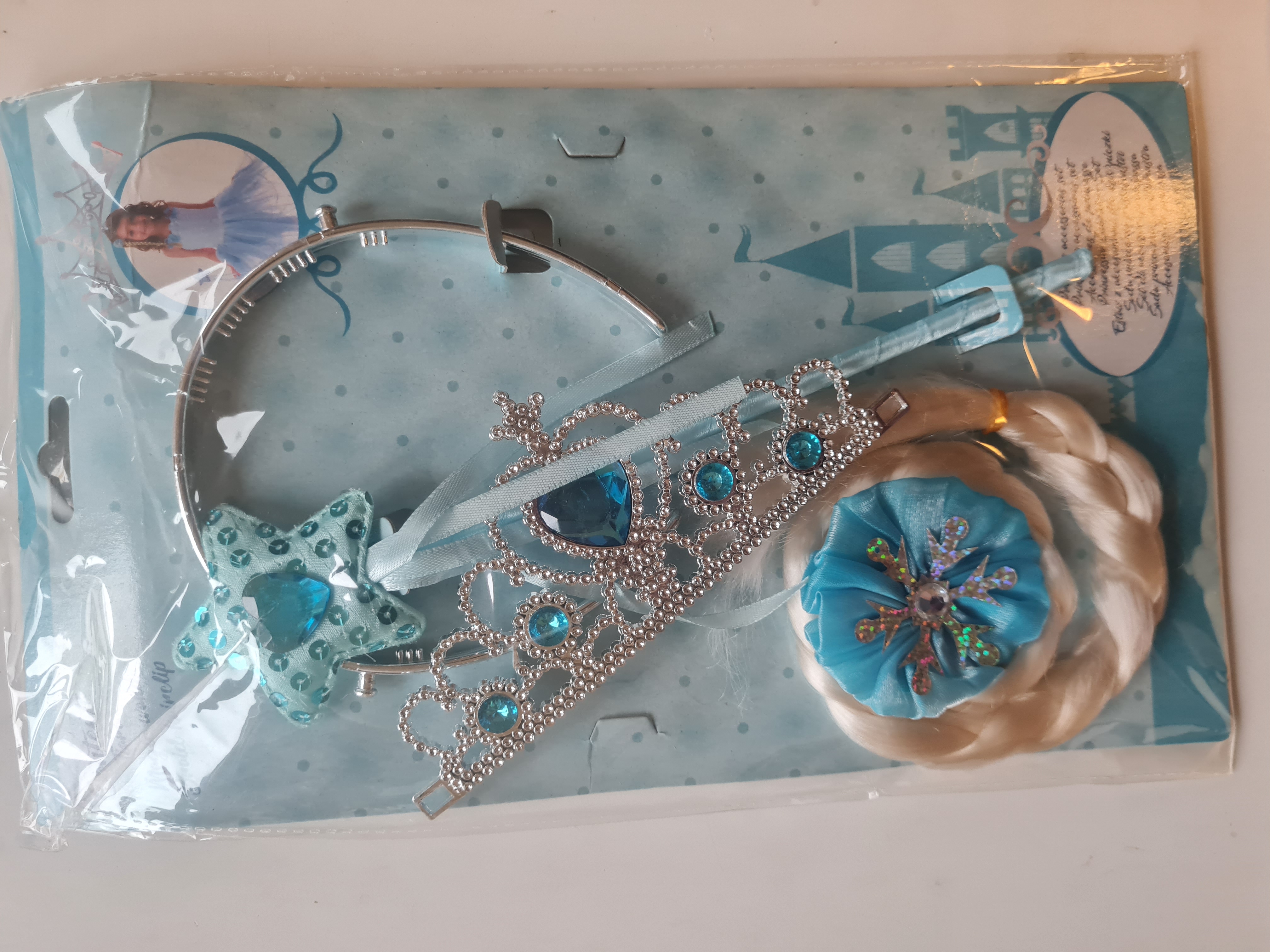 Prinzessin Zubehör Set, Karneval, türkis, Neuware