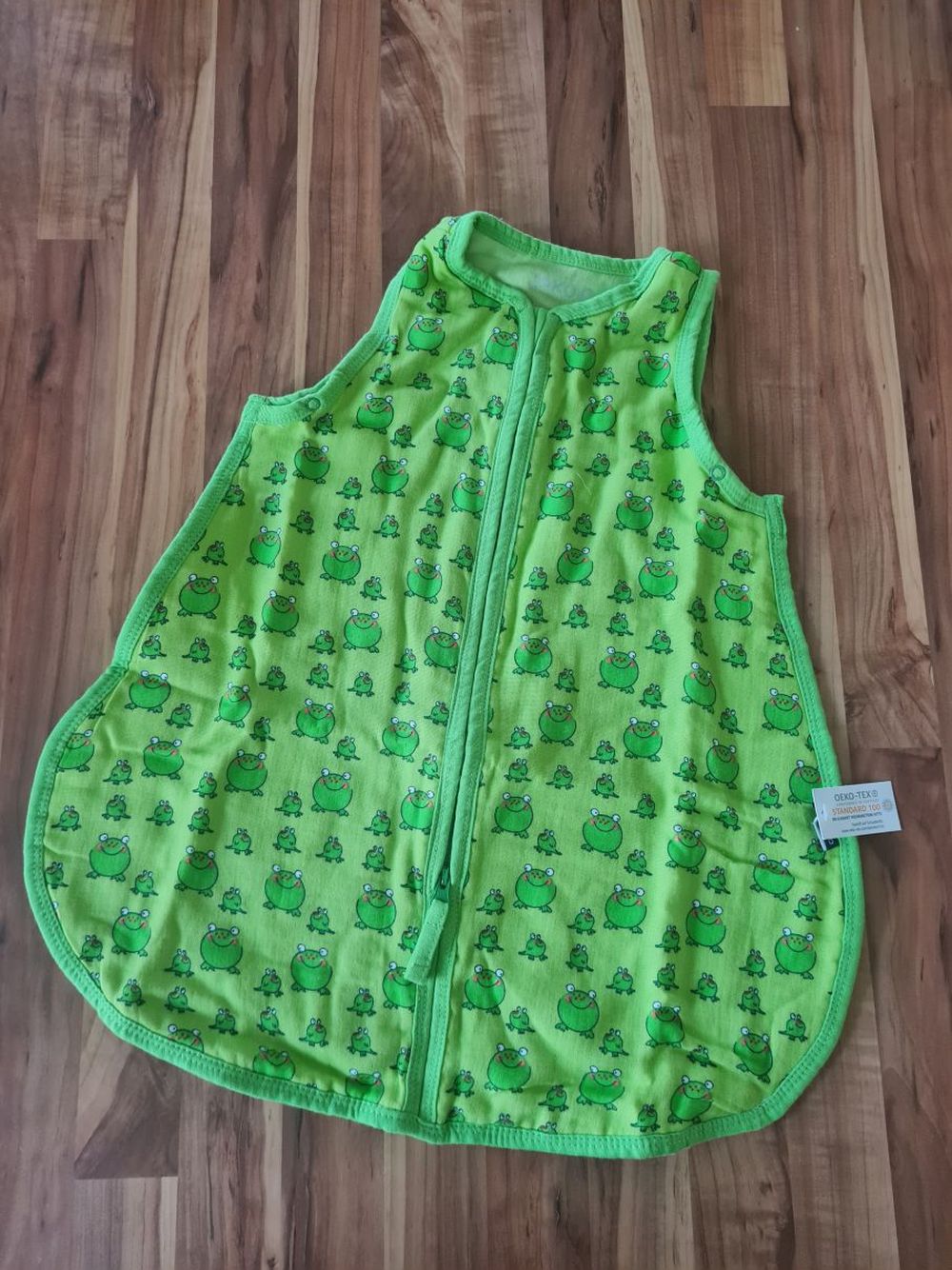 Jako-o Schlafsack Musselin "Frosch", 50cm, limonengrün, Neuware mit Etikett