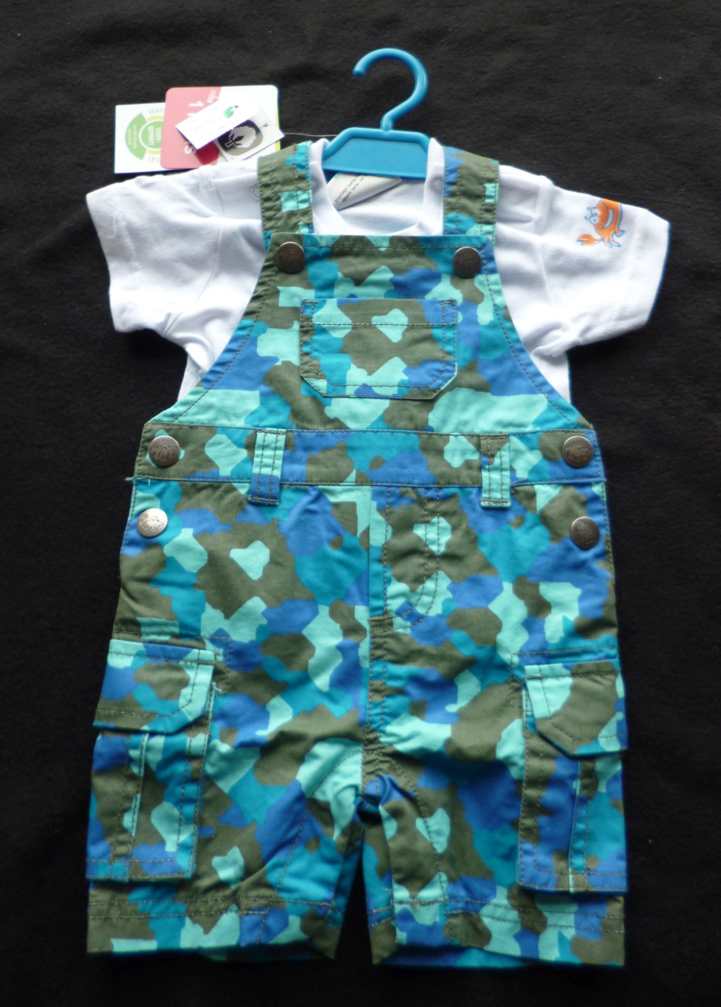 2tlg. Set aus T-Shirt und Latzhose Gr. 62, Neuware mit Etikett (siehe Beschreibung)
