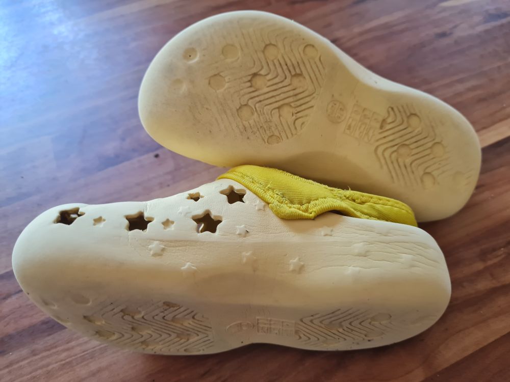 Clogs, gelb, Gr. 26/27, Secondhand