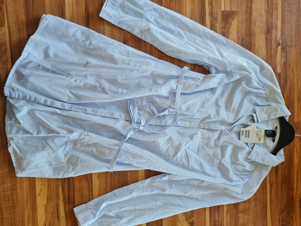 H&M MAMA Umstandsbluse, weiß-blau-gestreift, Gr. M, Neuware