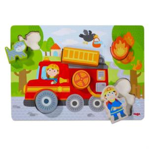 HABA Holzpuzzle Feuerwehrauto, Neuware