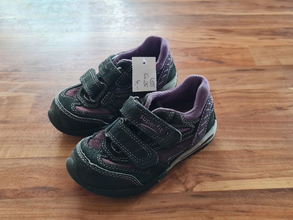 Superfit Schuhe, lila-schwarz, Gr. 26, Secondhand