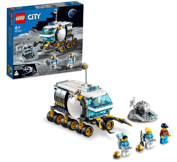 LEGO City 60348 Mond-Rover Weltraum-Spielzeug mit Astronauten-Minifiguren NASA Serie, Neuware (EOL)