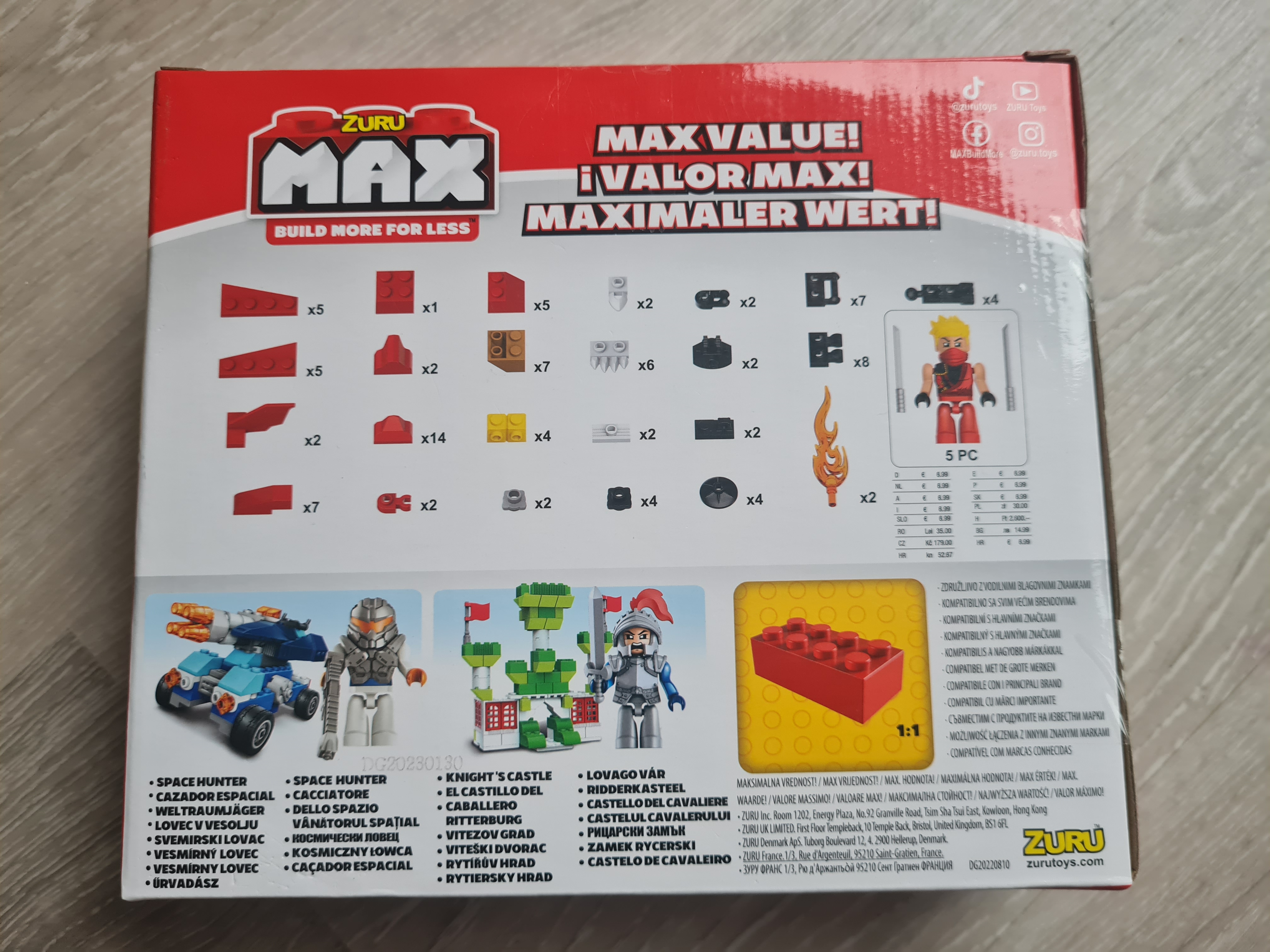 Zuru MAX Konstruktionsbausteine, Drachenangriff, mit Minifigur, 106 Teile, Neuware